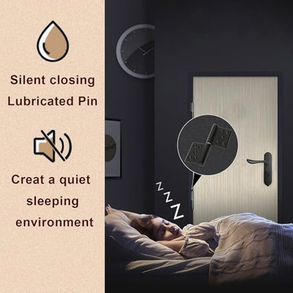 6 Pcs 4.8 Inch Lift Off Door Hinges, Removable Flag Hinges for Interior Door Improvement Box DIY, Heavy Duty, 3 Left and 3 Right, Black - size: 4.8in (3 left + 3 right)