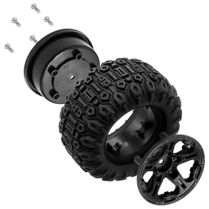 GOUPRC 12.5mm Hex RC Wheel Tires Set, 4.1 * 2.1 Inches 4PCS Swamp Claw Mud Terrain Tires Accessories for Traxxas Mini Maxx 1/12 RC Crawler Car Truck Buggy