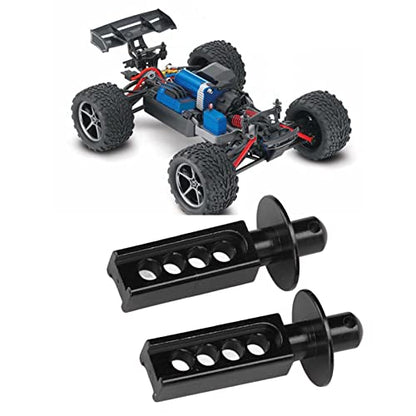 RC Parts, Lightweight Aluminum Alloy Body Post with Adjustable Height for Mini EREVO Mini Slash 1/16, 2 Pcs Set (Black) - color: Black