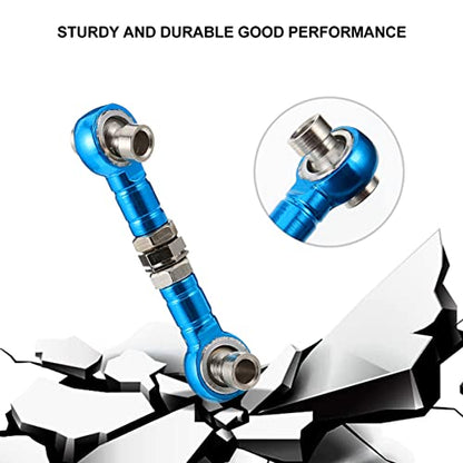 LIFKOME 2pcs Rc Adjustable Tie Rods for Car Truck Pull Rod Linkages with Polished Finish Convenient Installation for Enhanced Steering Performance