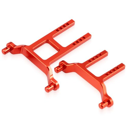 Aluminum Alloy Front & Rear Body Mount Post，Red | Upgrade Parts, For Tra-xxas 1/18 Latrax Teton Desert Prerunner SST, RC Car - color: Red