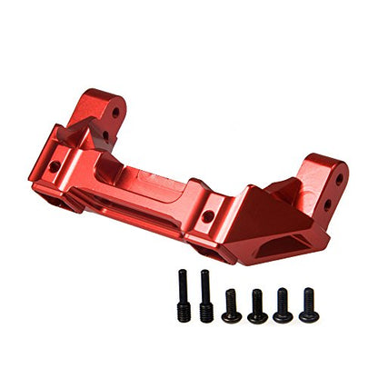 Aluminum Alloy Front Rear Bumper Mount for 1/10 RC TRX-4 Crawler Car(Red) - color: Red