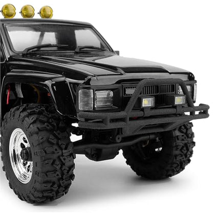 Rc Bumper Models Parts Compatible with HPI for Venture 1/18 RC Crawler Car Upgrade Parts Accessories Metal Front Bumper with Lights Kit