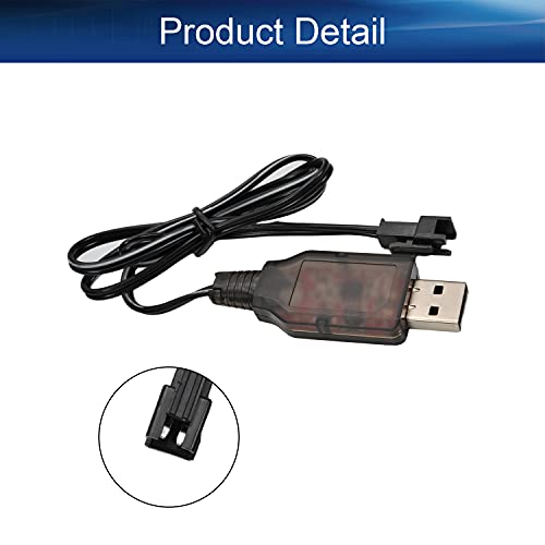 Heyiarbeit SM-2P Positive USB Charging Cable for RC Car 4.8 V 250mA Ni-MH Ni-CD Battery 1pcs - size: SM-2P 1Pcs