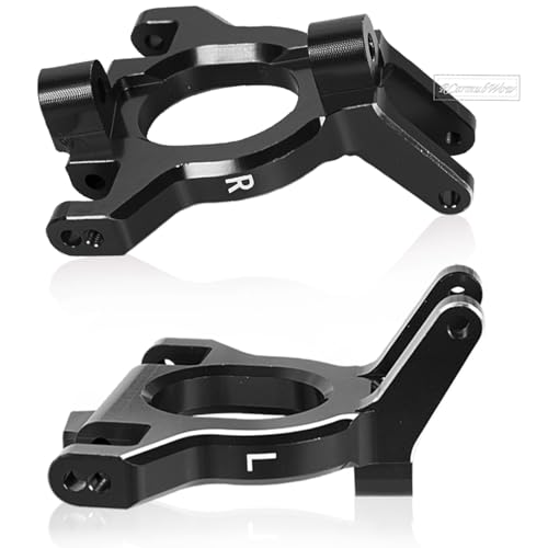 RC Alloy Aluminium Front Steering Blocks & Caster Blocks & Rear Stub Axle Carriers Upgrades Part for 1/10 Kraton 4S BLX,Outcast 4S BLX,1/8 Mojave 4S BLX,Black - color: Black(1set)