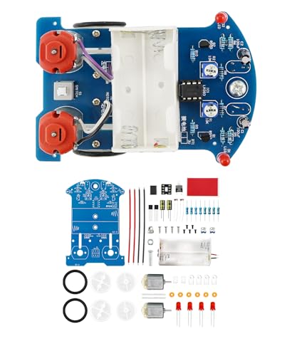 Soldering Practice Kit DIY D2-5 Tracking Car Plug-in Circuit Kit Learn Soldering Kit for Beginners - style: DJJ004