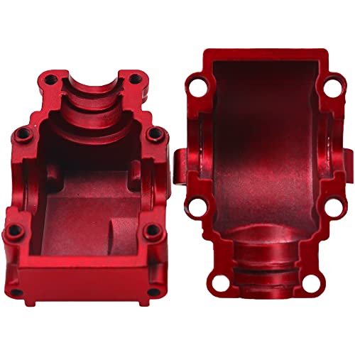 2Pack ShareGoo Metal Differential Gearbox Housing Cover Compatible with WLtoys 144001 124019 124018 1/14 RC Car (Red) - color: Blue