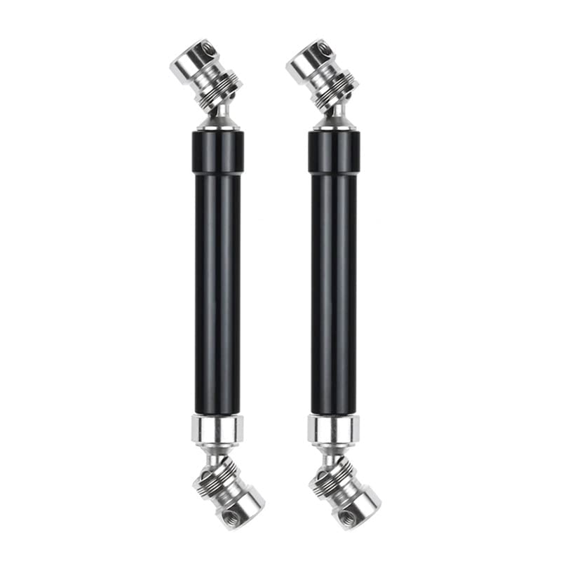 2 Set Metal CVD Drive Shaft 110-160Mm for 1/10 RC Rock Crawler Axial SCX10 90046 TRAXS RTX4, Silver & Black - (Color: Peacock Blue)