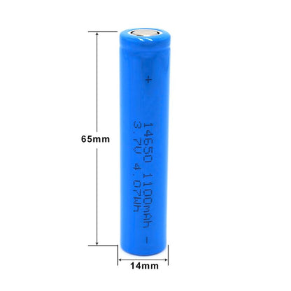 3.7V 1100mAh 14650 Rechar 4Pcs Flat Top Large Capacity for,LED,Mini Fans etc.
