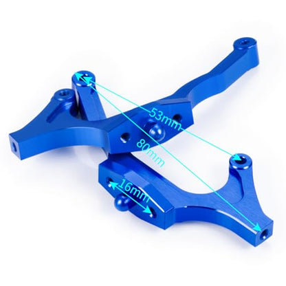 RCHUBAM 2PCS Rear Body Mount Braces for 1/10 Team Associated DR10 | Aluminum Alloy Rear Body Mount,RC Drag Race Car Upgrade Parts - style: Blue