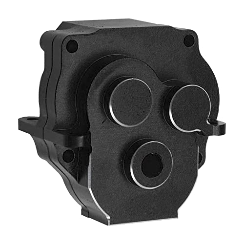 ShareGoo Aluminum Alloy Transmission Gearbox Hoursing Gearbox Case Upgrades Parts Compatible with Traxxas TRX4M 1/18 RC Crawler Car (Black) - color: Black