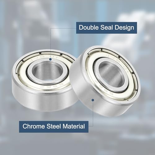 uxcell 4 Pack 696ZZ Deep Groove Ball Bearings, 6x15x5mm Chrome Steel Double Shield Bearing for Electric Motor, Home Appliances, Garden Machinery, (ABEC5) - size: 696ZZ