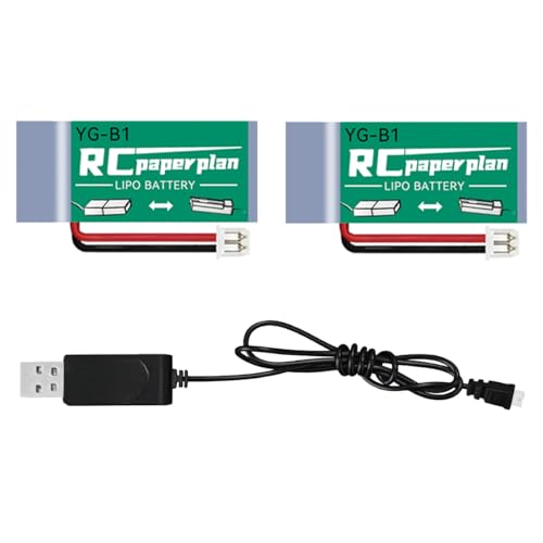 HAWK'S WORK 2 Pcs 3.7V Lipo Battery, 150 mAh Rechargeable Lithium Polymer Battery for RC Plane Helicopter Drone All Models & Toys (PH1.25 Connector) - size: 150mAh-PH1.25