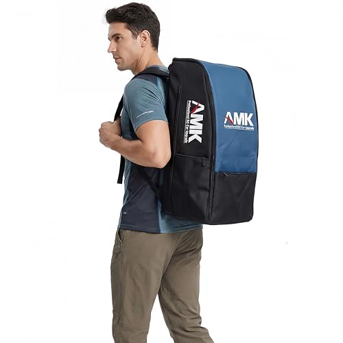 AMK RC Car Backpack, Waterproof RC Car Bag Large Capacity RC Car Storage Bag for 1/8 & 1/10 RC Crawler, Padded Carrying Case with Straps & Multi Pockets for TRX4 TRX6 Axial SCX10 Capra D90 TF2 CC01 - color: Blue