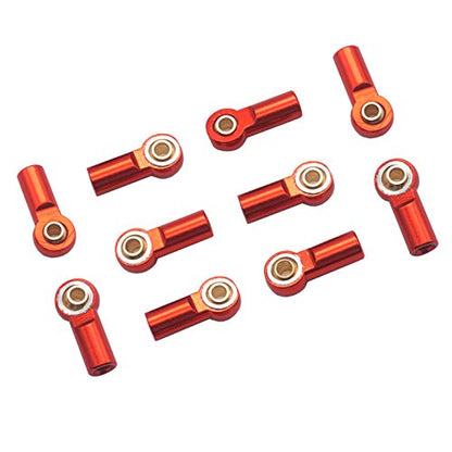 10Pack Vgoohobby Aluminum M3 RC Link Tie Rod End Ball Joint Head Holder Linkage CW Compatible with HSP Traxxas HPI Axial Redcat Racing 1/10 RC Car Truck Buggy Crawler