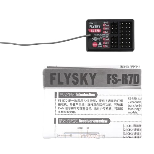 Flysky FS-R7D 7CH ANT Protocol Receiver External Single Antenna | PPM IBUS Output For FS-G7P Transmitter RC Car Boat