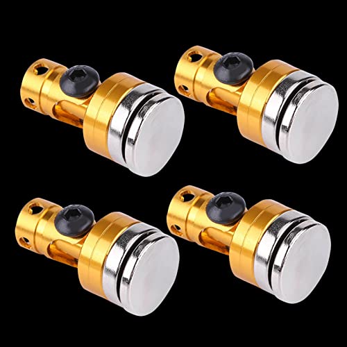 SUNGOOYUE Magnetic Body Post Holder, Aluminum Body Post Mount 4PCS for SCX10 1:10 RC Car, Easy Install, Smooth Metal Finish, Light 26.7g for RC Car Fans (Yellow) - color: Yellow