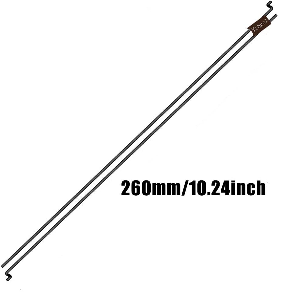 20Pcs Adjustable Pushrod Connector Linkage Stopper 1.3mm + 20Pcs Nylon Control Horns 21x10 mm + 20Pcs 1.2 x 260mm Z Push Rods Parts Compatible for RC Airplane Plane Boat Replacement - color: 260mm/10.24inch
