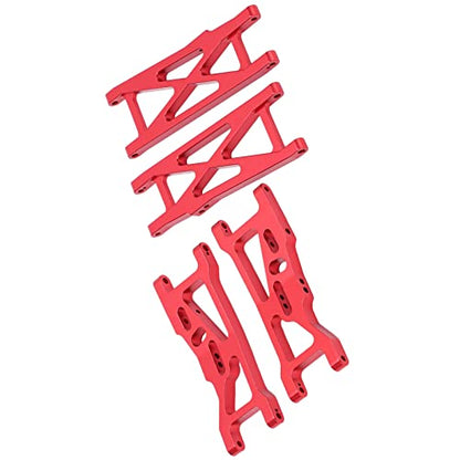 RC Suspension Arms, Durable Aluminum Front and Rear Arms for 1/10 Scale Short Course Trucks, for Off-Road Racing and Hobbyist Upgrades(red)