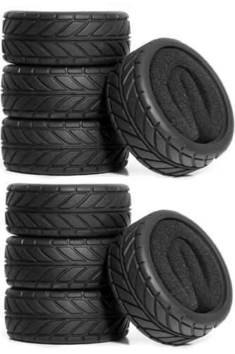 8pcs 1/10 RC Drift Tires 65 * 26mm for On Road Racing Car Drift RC Touring Car (Style E) - style: style E