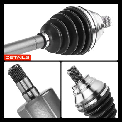 A-Premium Set of 2 Front CV Axle Shaft Assembly | Compatible with Volkswagen Jetta 2005-2018 CC Golf SportWagen Passat CC Rabbit, Front Driver and Passenger Side - style: Front Driver and Passenger Side