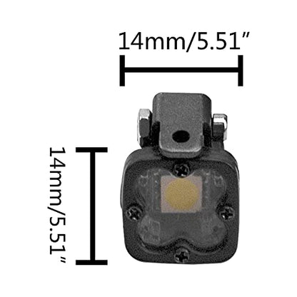 RC Crawler Bumper Light LED Headlight Spotlight w/Square Cover Compatible with Traxxas TRX-4 Axial SCX10 90046 D90 CC01 Wraith Redcat Gen8 1/10 RC Crawler Car (2Leds)