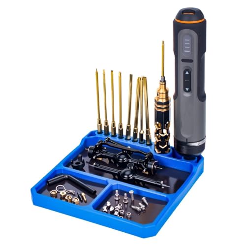 1/10 1/18 1/24 Rc Car Organizer Tray Silicone Tool Holder Storage Box 155x155mm Models Upgrade Replacement Modify Parts RC Car Repair Kit - color: Blue