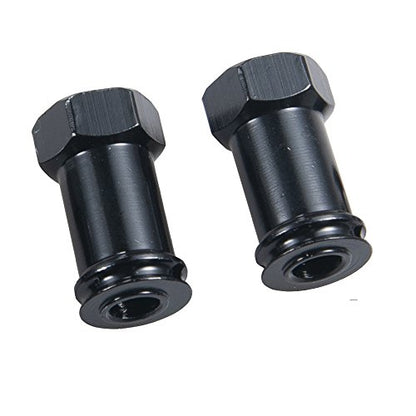 4Pcs/Set RC Hex Hub 12mm Aluminum Alloy Wheels Hex Hub 20mm Extension Black Hex Drive Adapter Longer Combiner Coupler for 1/10 RC Crawler Axial SCX10 90046 D90