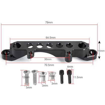 Aluminum Front Body Shell Mount Stand for 1/10 Axial SCX10 III AXI03007 RC Crawler Car Upgrades Parts Accessories, Front Shock Tower Braces Body Post Mounts (Black) (Front Body Shell Stand) - color: Front Body Shell Stand