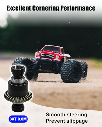 Differential 30T 0.8Mod V2 Fit for ARRMA GROM Typhon Granite Mojave | 2PCS 30T Differential Gear With 0.8Mod Design, Compatible With 1/18 ARRMA GROM Series RC Vehicles