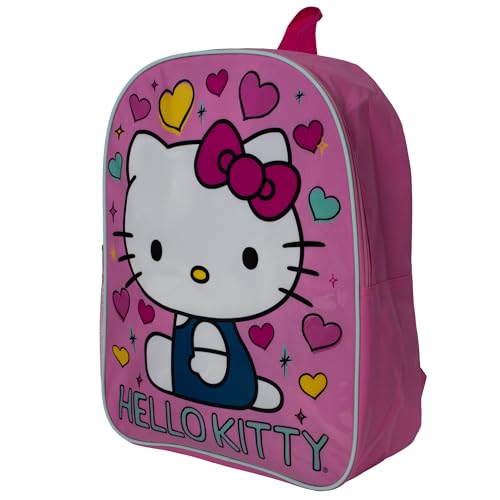 AI ACCESSORY INNOVATIONS Hello Kitty Kids Backpack, Elementary School Girls Book Bag with Padded Straps, Pink - color: Hello Kitty