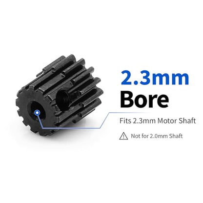 48P 14T Steel Pinion Gear for Traxxas LaTrax 1/18,2.3mm Bore | hardened steel,CNC;Fits 1/18 LaTrax Teton, Rally, Desert Prerunner and SST,