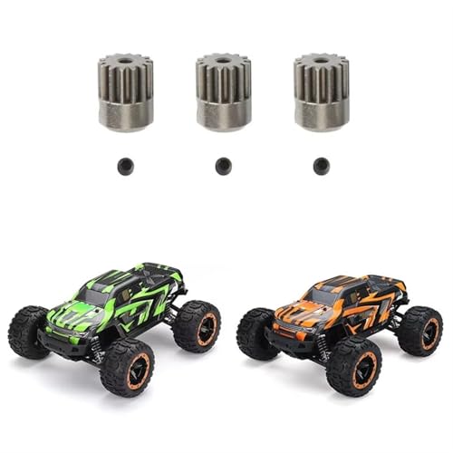 RC Car Assortment for HAIBOXING for HBX 16889 16889A 16890 16890A SG1601 SG1602 rc Car Spare Parts 3Pcs Metal Motor Gear Pinion 14T
