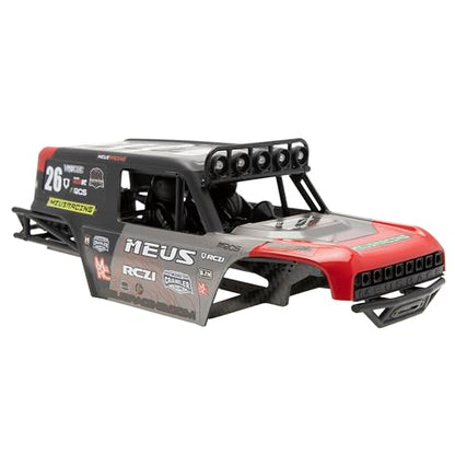 MEUS RACING MB24 SCX24 Body 5.2in 132MM Body Shell ABS+Nylon Carbon Fiber Chassis for 1/24 Axial SCX24 Bronco JLU B-17 C10 Toy Vehicles and Accessories (Red) - color: Red