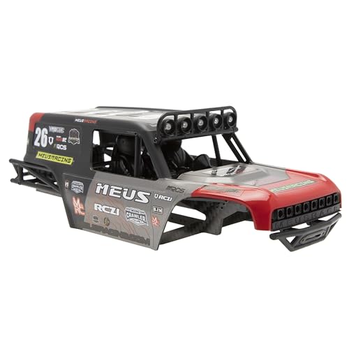 MEUS RACING MB24 SCX24 Body 5.2in 132MM Body Shell ABS+Nylon Carbon Fiber Chassis for 1/24 Axial SCX24 Bronco JLU B-17 C10 Toy Vehicles and Accessories (Red) - color: Red