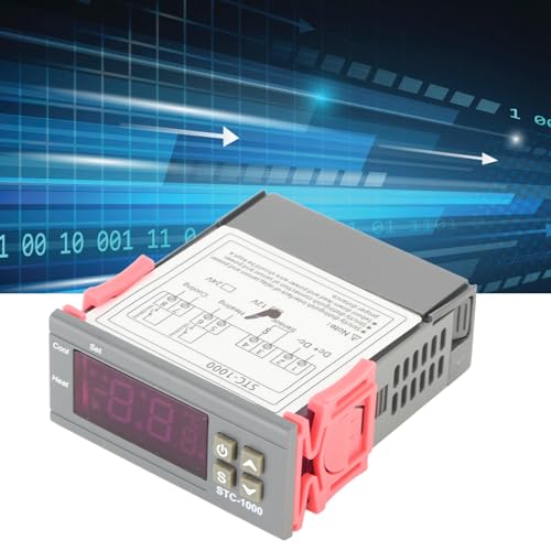 Digital Temperature Controller, STC 1000 Cooling and Heating Thermostat with Sensor, for Temperature Measurement and Control (12V) - style: 12V
