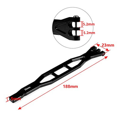 Aluminum Alloy Battery Holder RC Battery Holder Strap Fixed Mounting Plate for 1/10 RC Crawler Car TRX4 TRX-4 Upgrades Upgrades Parts (Red) - color: Red