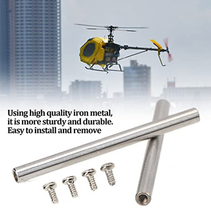 Dilwe RC Horizontal Shaft Set, 1 Pair Iron RC Metal Horizontal Shaft Main Shaft for WLtoys XK K110 RC Helicopter Upgrade Parts RC Accessories