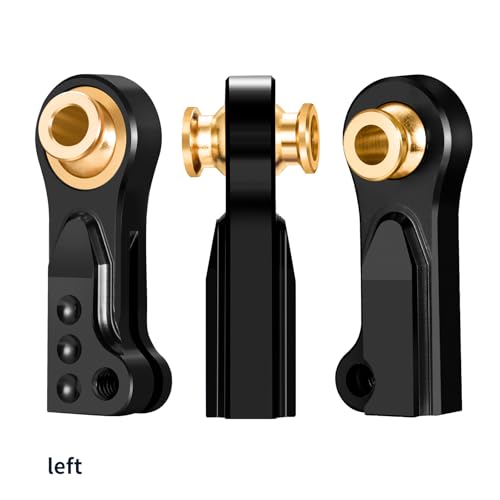4PCS RC Linkage Rod Ends Metal Aluminum M4 Ball Joint Head M4 Link Linkage Rod End Balls Joint Head Set Compatible with Axial SCX10 II 90046 90047 D90 TRX4 RC Buggy Crawler Car Upgrades (Black) - color: Black