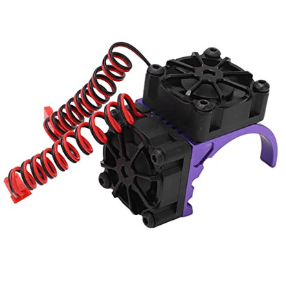Sonew RC Motor Heatsink Cooling Fan Combo with Dual Fans and Aluminum Alloy for 550 3650 3660 3670 3674 Motors 36mm Diameter Red (Purple) - color: Purple