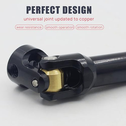 Stainless Steel DriveShaft Cut to Length for 1/10 Crawler SCX10(Black) | SCX10 Drive Shaft,Cut to Length Driveshaft,68-229mm U-Joint,for 1/10 RC LCG Rig Sportsy Scalers GSPEED Capra Pro Element DIY - color: Black
