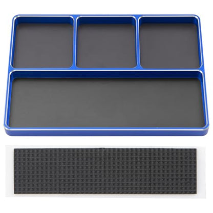 Universal Aluminum RC Screw Tray Magnet Screws Holder Plate Screw Organizer Tool Compatible with Redcat Traxxas Arrma HPI Axial Wltoys RC Car Boat Helicopters Airplane (Blue) - color: Blue