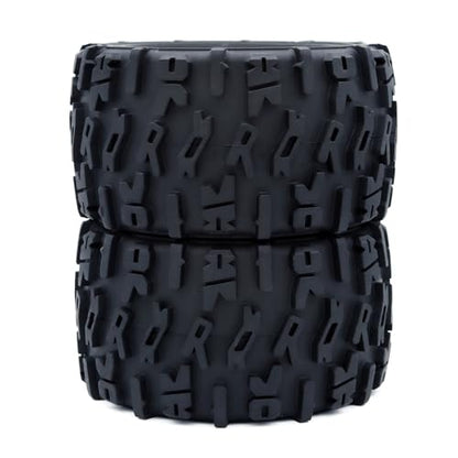 2Pack Surpass Hobby 2.68" Wheel Tires Set Swamp Claw Mud Terrain Tires 68 * 125mm for 1/8 1/10 RC Crawler Car - color: Zimu, size: 2 Pack