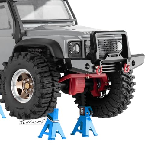 2-Pack RC Work Stand Bundle for 1/18 1/24 1/30 1/32 TRX4M K10 SCX24 FCX24 K5 AX24 SCX30 Ascent-32, 360° Rotating Display Stand & Height Adjustable Lift Table w/ 4 Pcs Jack Stands,Navy Blue w/Navy Blue - color: Navy Blue(1set)
