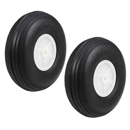 uxcell Tire and Wheel Sets for RC Car Airplane,PU Sponge Tire with Plastic Hub,3" 2pcs - size: 3 Inch