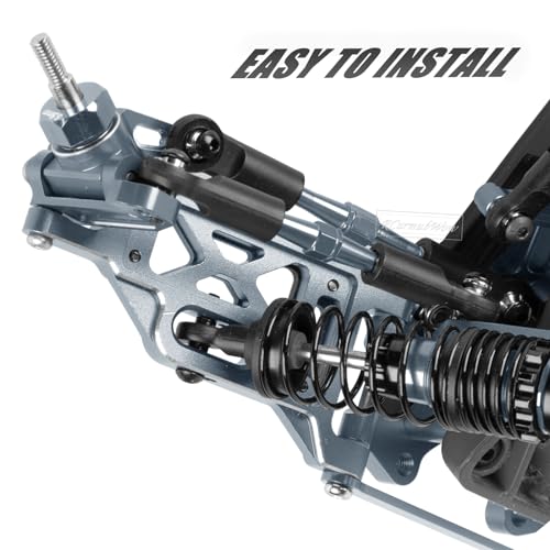 RC Upgrades Part for 1/10 Slash 2WD,Slash 2WD VXL,Alloy Aluminum Front Rear Suspension Arms,Front Steering Block,Rear Stub Axle Carriers,Left Right Caster Blocks,Titanium - size: Titanium(caster block set&arms)