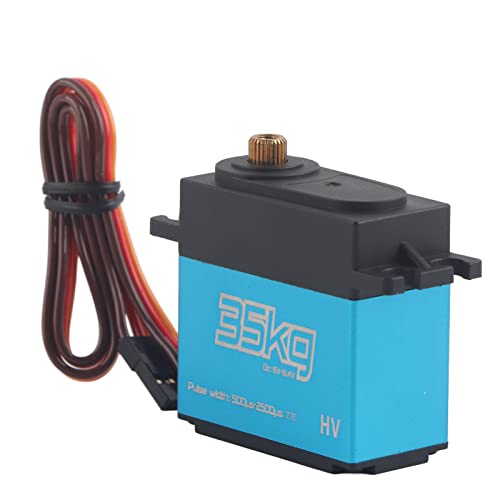 Premium Coreless Digital RC Servo Set 35kg Aluminum Gears Built in Controller for 1 8 to 10 Scale Cars and Trucks