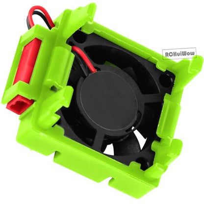 RC VXL-3s ESC Cooling Fan Heat Sink w/Dual Fan Heat Sink Upgrades Part for 1/10 Slash Rustler Stampede 4x4 VXL 4WD,High Velocity Fan Heatsink Hops Up,Green - color: Green(1set)