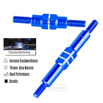 RC Turnbuckles Camber Link Upgrades Part for 1/16 Mini Slash 70054-1,Aluminium Adjustable Front and Rear Toe Links Push Rods,Navy Blue