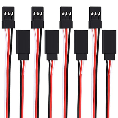 Frienda 15 Pieces 3-pin Servo Extension Cables Servo Extension Cord Male to Female Rc Wire Cable Connectors Compatible with Rc Jr Futaba Car Airplanes(11.8 Inch) - size: 11.8 inches